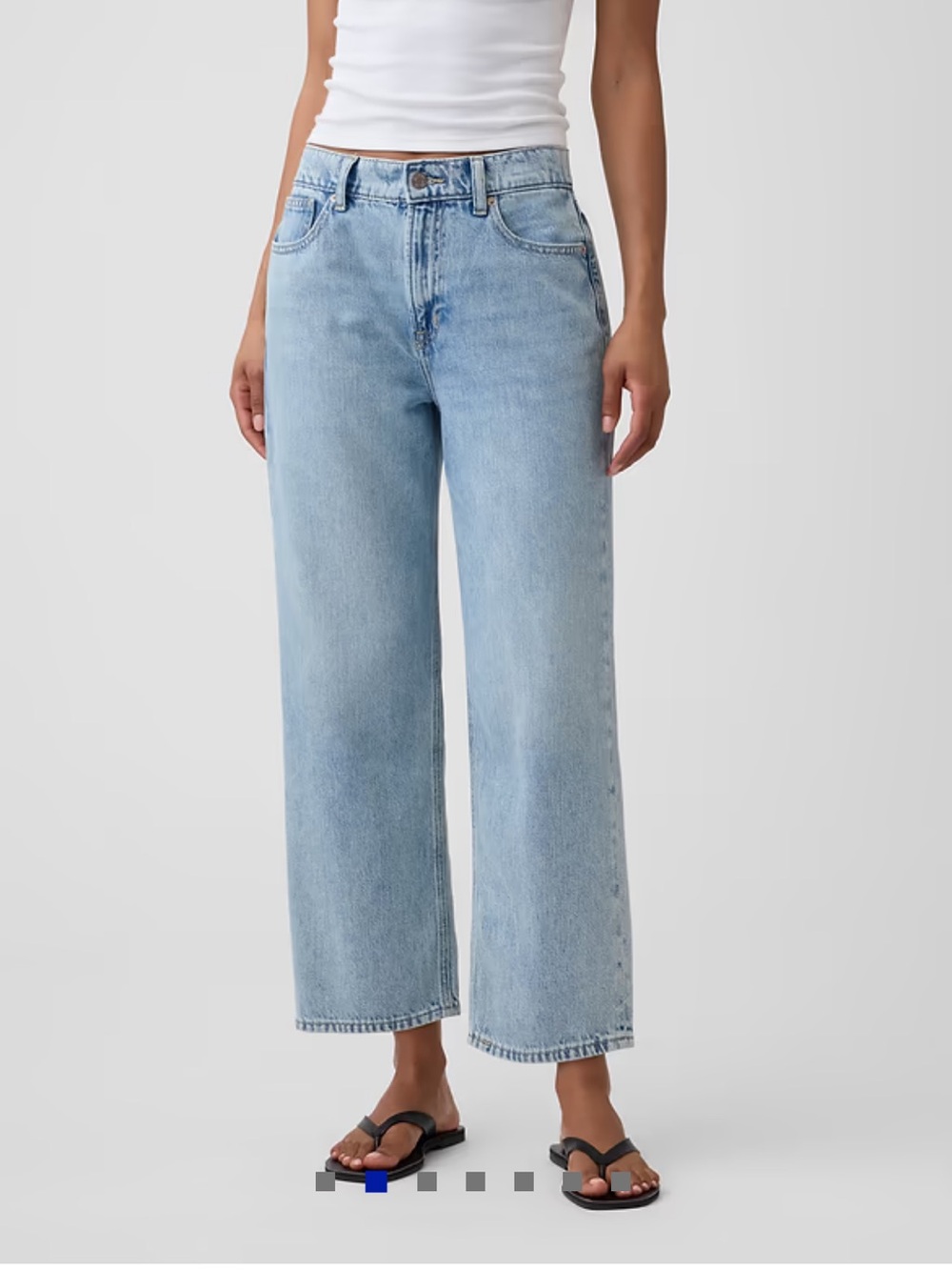 GAP Factory Light Blue Straight Crop Jeans